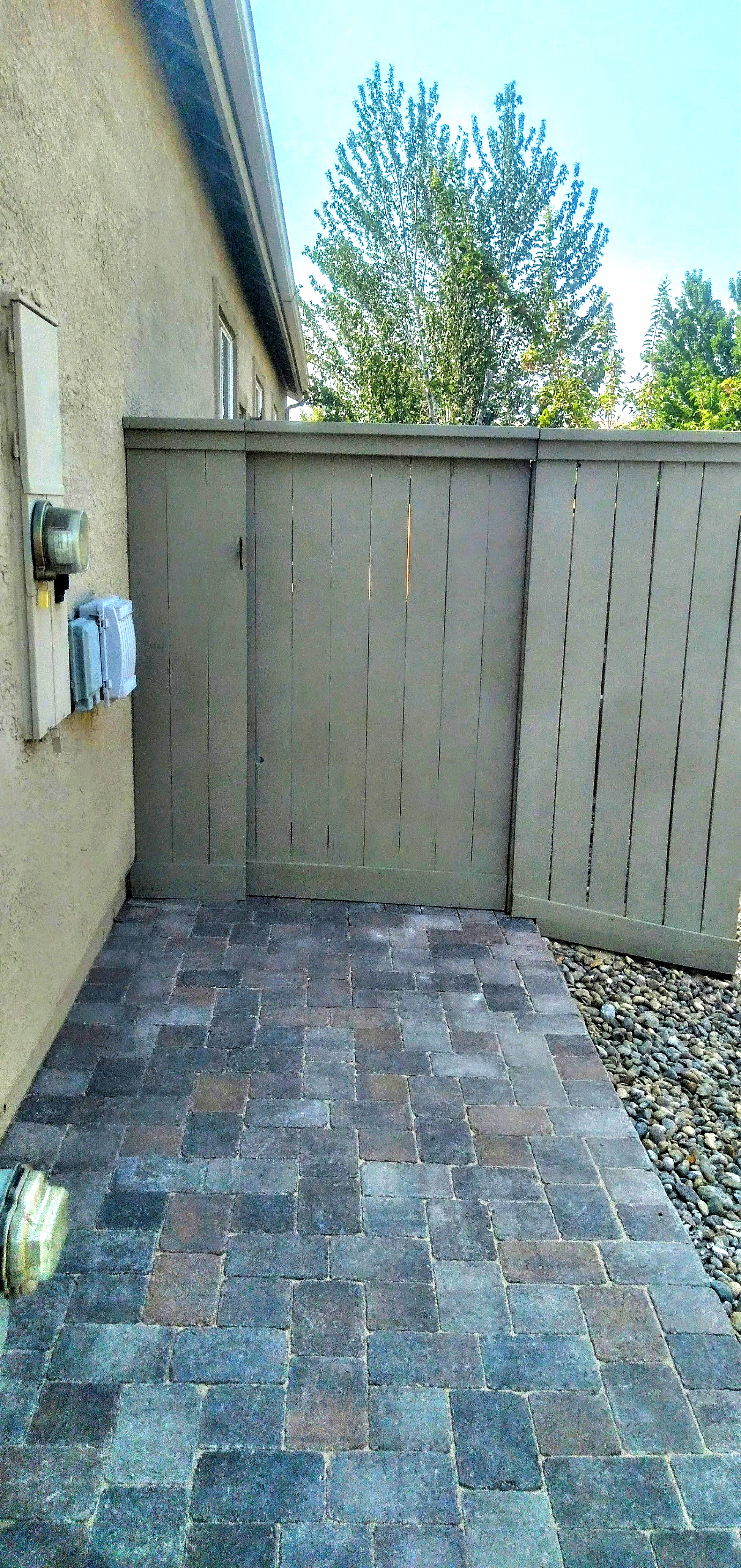 Before gate installation