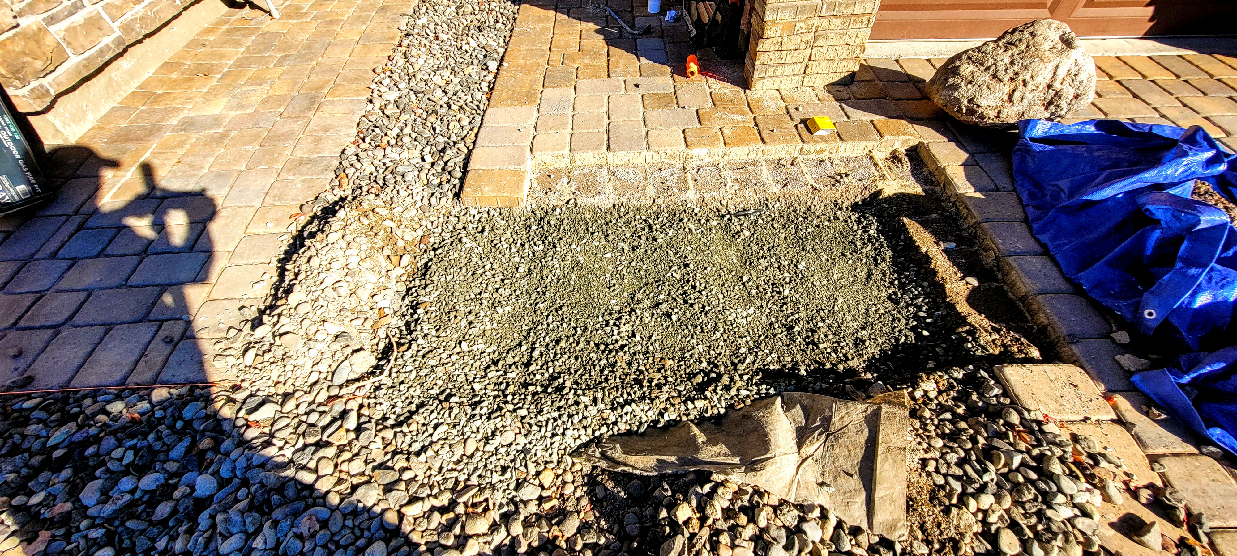 Before paver correction